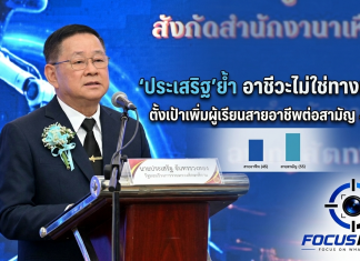 อาชีวะไม่ใช่ทางเลือก แต่เป็นทางหลัก “ประเสริฐ”ย้ำเดินหน้าปฏิรูปอาชีวศึกษา สร้างโอกาสผู้เรียน ได้งาน ได้เงิน ได้วุฒิ เชื่อมโลกการเรียนรู้สู่โลกการทำงาน ขับเคลื่อนกำลังคนคุณภาพสู่อนาคต